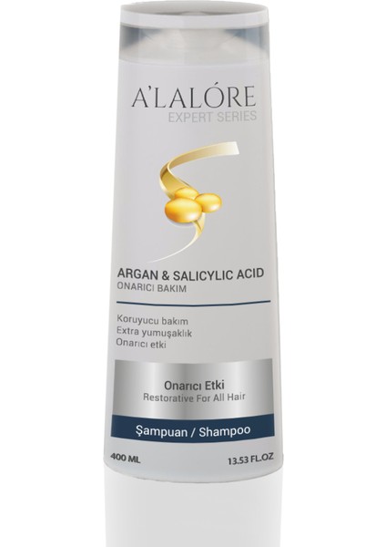 Expert Argan & Salıcylıc Asit Yıpranmış Saçlar Için Onarıcı Bakım Şampuanı - 400 ml