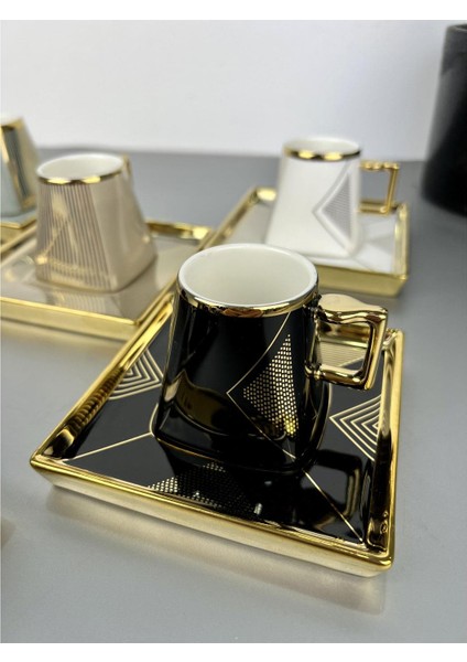 Lüx Porselen Rosetta Acar 6 Lı Türk Kahve Takımı modelleri