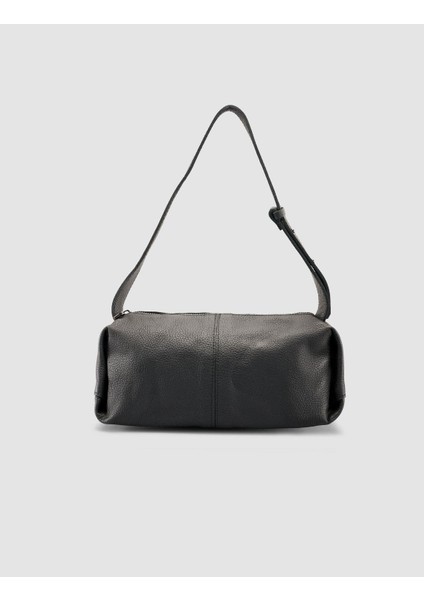 Zımba Asklılı Siyah Kadın Omuz Çantası