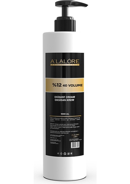 Maksimum Renk Açma ve Tonlama Oksidan 12% (40 Volüm) - 1000 ml