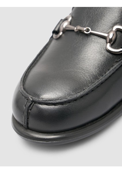 %100 Hakiki Deri Siyah Kadın Toka Detaylı Günlük Ayakkabı indirimleri