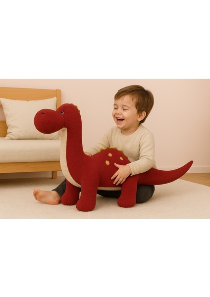 Yumuşuk Dino 80 cm Dev Peluş Oyuncak-Neşeli Dino 80 cm Peluş Oyuncak
