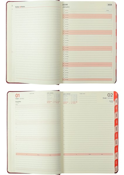 Business 2026 Günlük Ajanda 17x24cm Sert Kapak Ivory 80gr. Ayraçlı