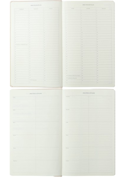 Classic 2026 Günlük Ajanda 13x21 cm Sert Kapak Ivory 70gr.