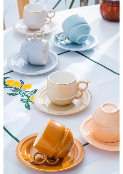 Lara 6 Kişilik Kahve Fincan Takımı - 90 ml