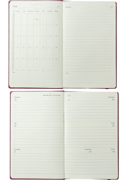 Classic 2026 Haftalık Ajanda 13x21 cm Sert Kapak Ivory 100gr. indirimleri