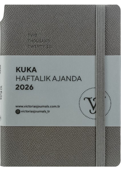 Kuka 2026 Haftalık Ajanda A6 (9x14 cm) Esnek Kapak Ivory 80gr. fiyatları