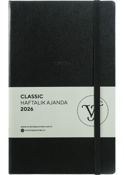 Classic 2026 Haftalık Ajanda 13x21 cm Sert Kapak Ivory 100gr. fiyatları
