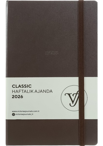 Classic 2026 Haftalık Ajanda 13x21 cm Sert Kapak Ivory 100gr. fiyatları