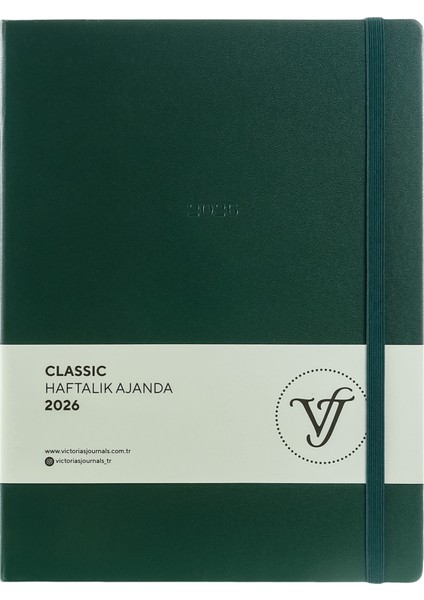 Classic 2026 Haftalık Ajanda A4 (19x25cm) Sert Kapak Ivory 100 gr. fiyatları