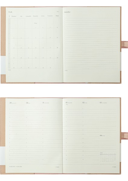 Exclusive 2026 Haftalık Ajanda A4 (19x25cm) Ivory 100gr. İçi Değişebilir