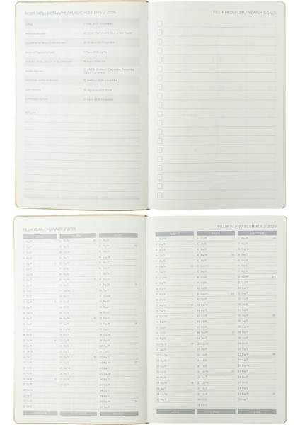 Smyth 2026 Günlük Ajanda A6 (9x14cm) Esnek Kapak Ivory 80 gr.