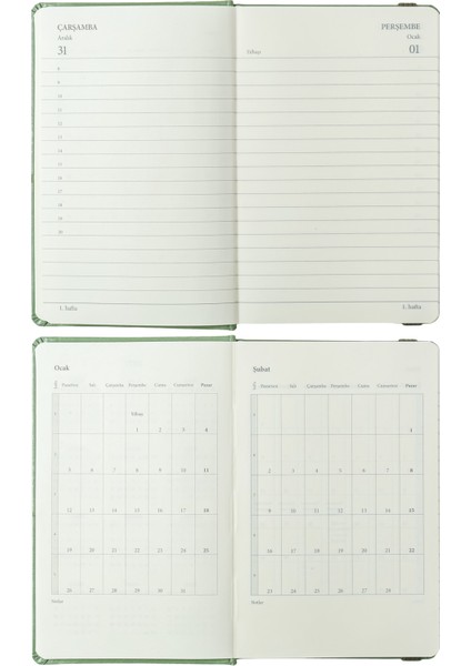 Classic 2026 Günlük Ajanda A6 (9x14 cm) Sert Kapak Ivory 70gr.