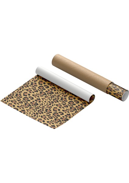 Buzdolabı ve Bulaşık Makinesi Kapak Kendinden Yapışkanlı Folyo Kaplama Kahve Leopar Desen modelleri
