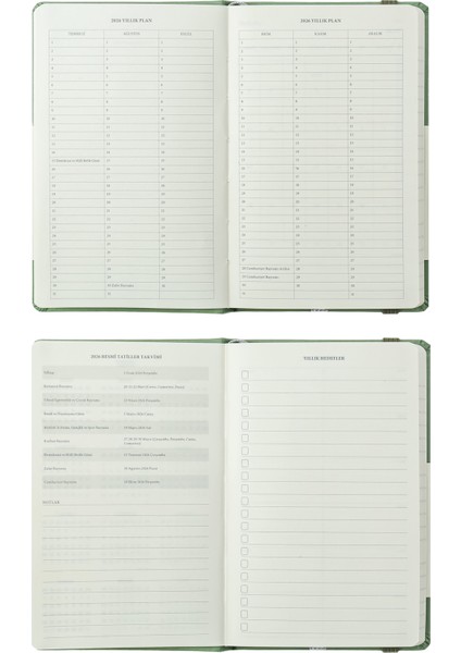 Classic 2026 Haftalık Ajanda A6 (9x14 cm) Sert Kapak Ivory 70gr.