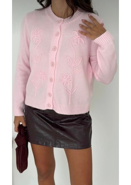 Süzene Nakışlı Triko Hırka