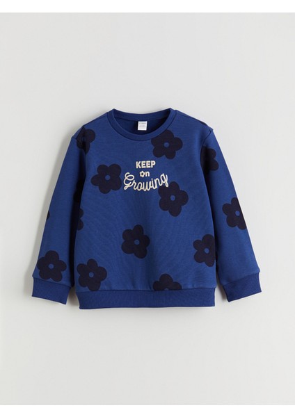Yeni Sezon Bisiklet Yaka Kız Çocuk Sweatshirt 2'li indirimleri