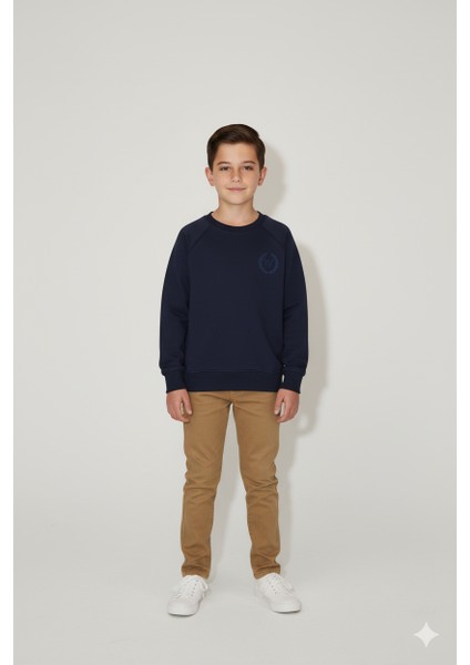 Erkek Çocuk Reglan Kol Pike Kumaş Yüksek Kaliteli Trend Sweatshirt - 1020/1003
