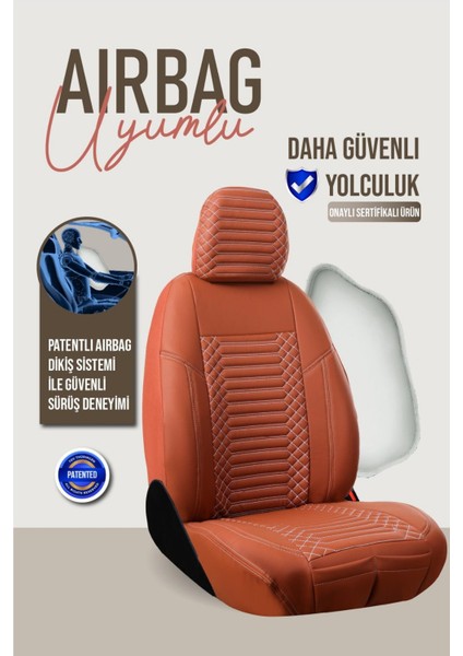 Kia Soul Deri Oto Koltuk Kılıfı Ön Arka Set Exclusıve Serisi Tarçın Scr fırsatları