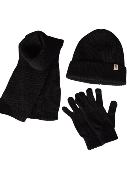 Kitti 4-8 Yaş Unisex Çocuk Atkı Bere Eldiven 3'lü Takım