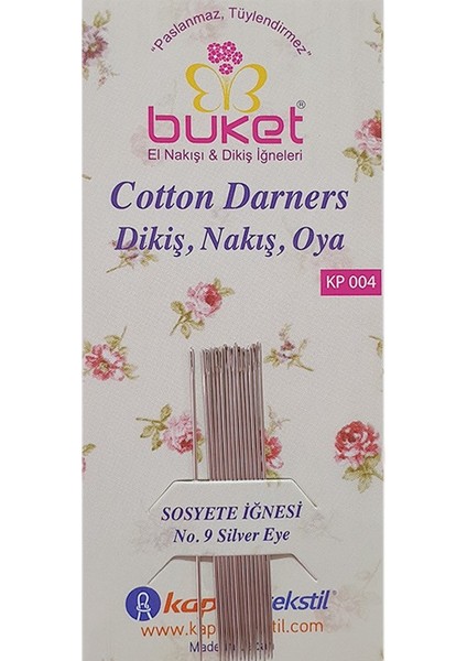 Dikiş, Nakış, Oya ve Sosyete Iğnesi - 15 Adet - KP004