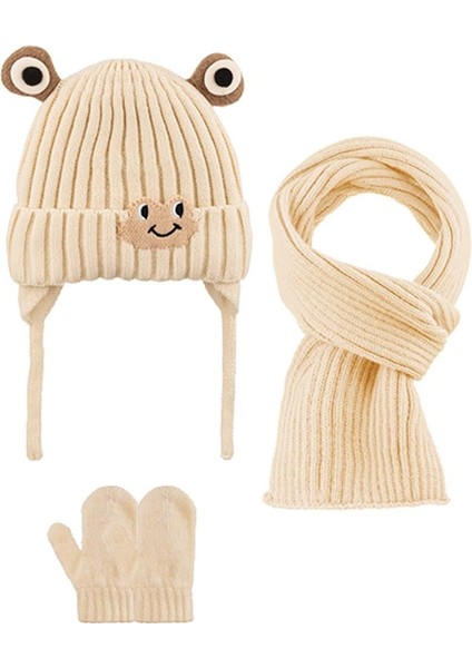 Kitti 0-18 Ay Erkek Bebek Atkı Bere Eldiven 3'lü Takım