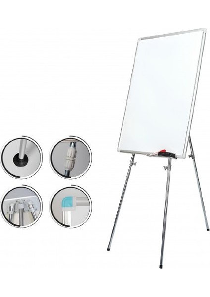 60X90 Elegant Çerçeve Emaye Yüzey Teleskopik Ayaklı Beyaz Yazı Tahtası 3 Renk Kalem ve Silgi modelleri