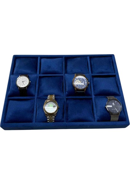 12 Bölmeli Ahşap Saat Kutusu Baby Face Kumaş Saat Düzenleyici fiyatları