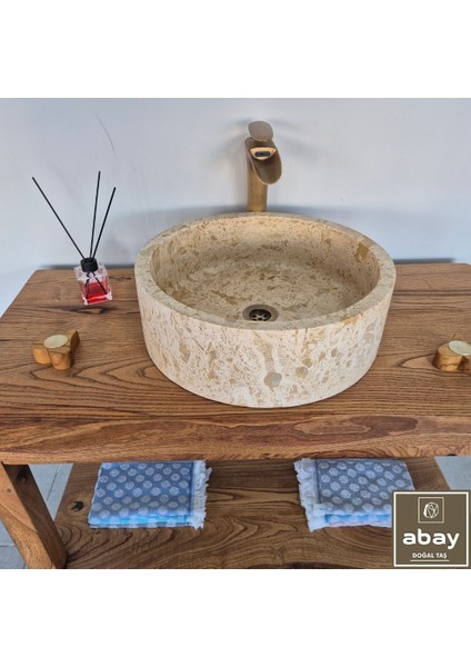 Traverten Silindir Lavabo modelleri