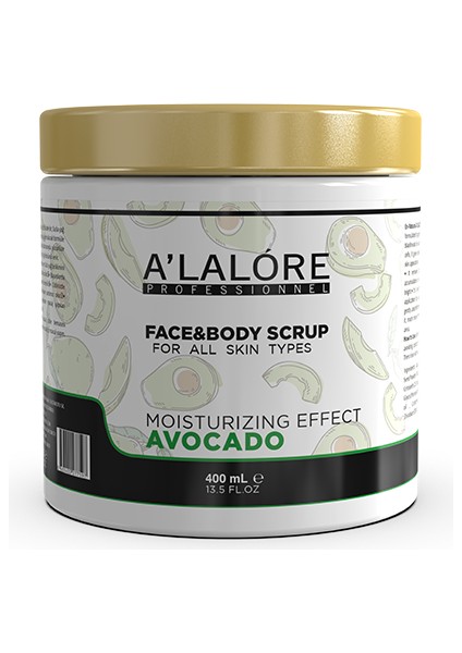 Avokado Özlü Yüz ve Vücut Maskesi Scrub - 400 ml