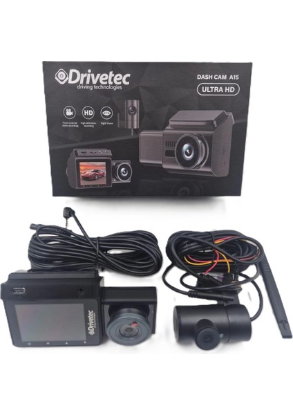 3 Kameralı Araç Ön , Iç ve Arka Kayıt Kamerası , Ultra Hd, Ekranlı, Araç Içi + Ön + Arka Kamera Siyah fiyatları