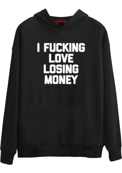Baskılı Kapüşonlu Unisex Sweatshirt