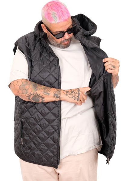 Büyük Beden Yelek Kapitone Kapsonlu 25711 fırsatları