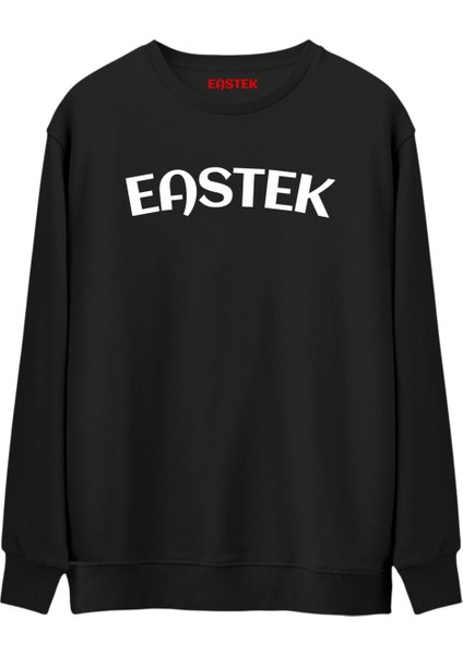 Basic Premium Siyah Sweatshirt Bisiklet Yaka Düz Sweatshirt, Erkek, Kadın, Unisex Sweatshirt