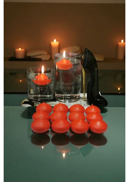 Iv Candles 12 Li Kırmızı Suda Yüzen Mum indirimleri