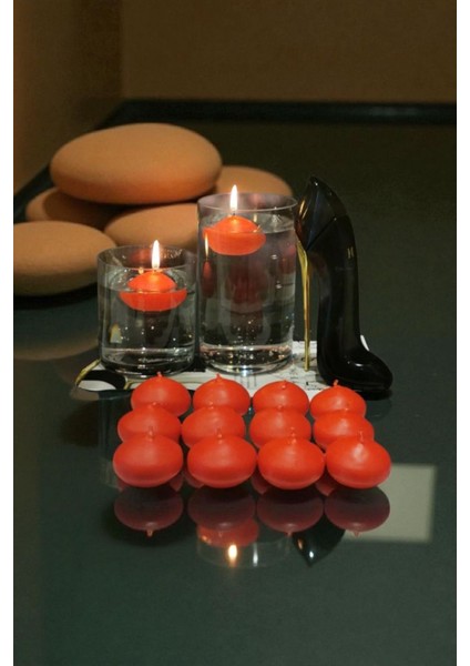 Iv Candles 12 Li Kırmızı Suda Yüzen Mum