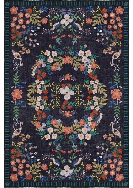 Her Adımda Bir Çiçek Her Desende Bir Kuş Sanatsal Kaymaz Taban Halı fırsatları