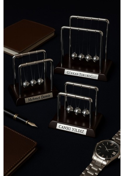 Kişiye Isme Özel Newton Balans Denge Topu Orta Boy - Ofis - Ev Masa Üstü Motivasyon Hediyesi indirimleri