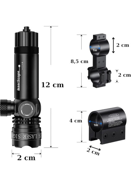 WS-603 — Profesyonel Tüfek Montajlı Yeşil Lazer (532 Nm) | 20 mm Ray Uyumlu | Uzun Menzil fiyatları