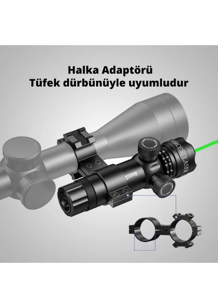 WS-603 — Profesyonel Tüfek Montajlı Yeşil Lazer (532 Nm) | 20 mm Ray Uyumlu | Uzun Menzil modelleri