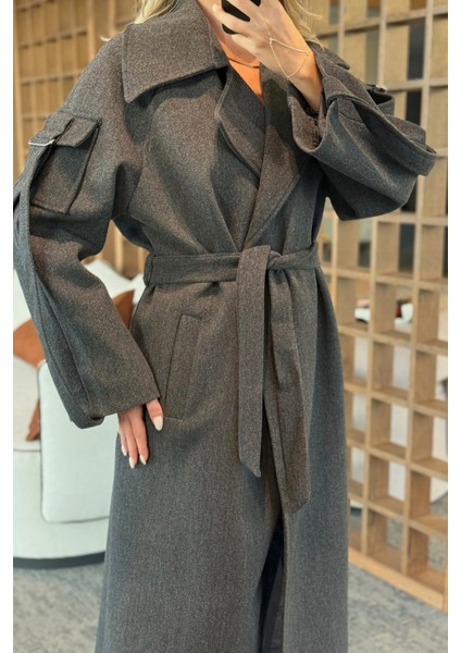 Antrasit Kolları Cep Detaylı Premium Kaban - 408033 modelleri