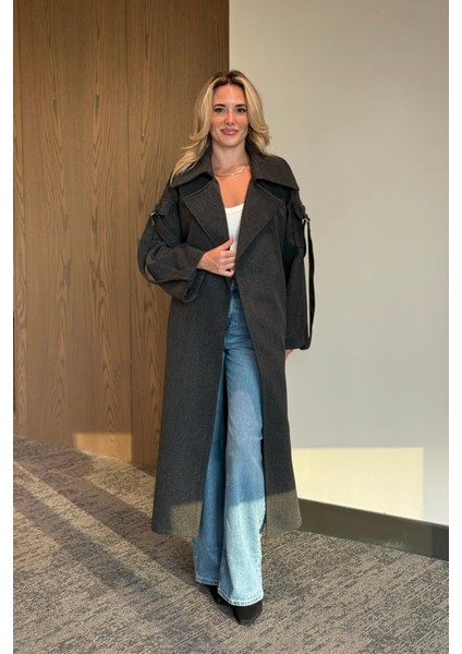 Antrasit Kolları Cep Detaylı Premium Kaban - 408033 fırsatları