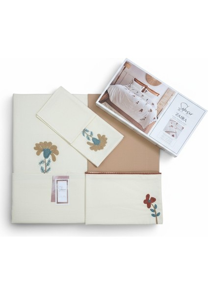 Zaira Nakışlı Nevresim Takımı – %100 Pamuk, Zarif ve Şık Tasarım fiyatları