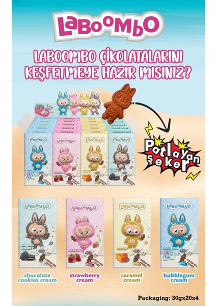 Figürlü Patlayan Şekerli Çikolata - Bubble Gum(Sakızlı) 30 gr