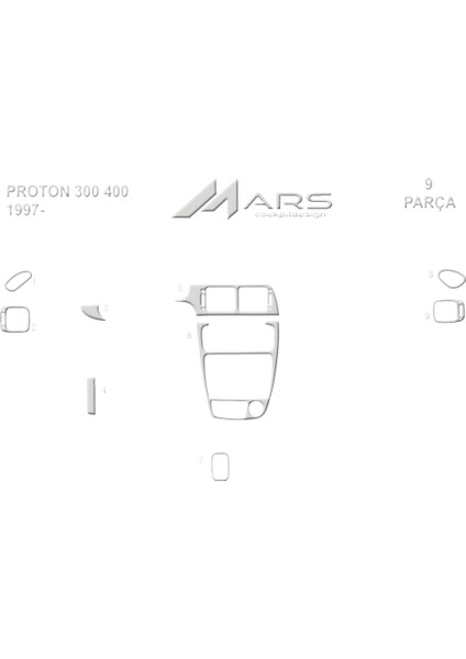 Peugeot Partner Piano Black Kaplama 2008 40 Parça Alüminyum