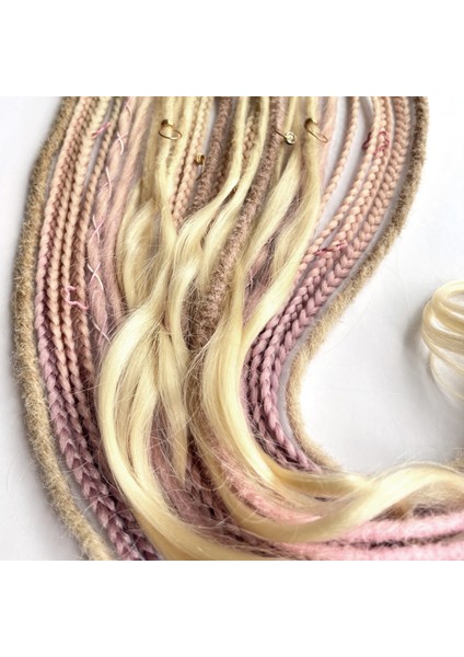 , Helen El Yapımı 30LU Platin, Pembe ve Bal Köpüğü Ombreli Sentetik Saçlı Afro Toka fiyatları