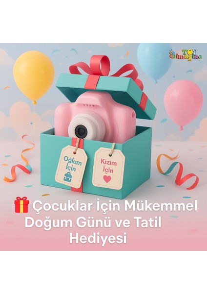 Çocuk Fotoğraf Makinesi – Hd Ekranlı, Şarjlı, Hediye Kablo ve Askı Dahil Hediye Setli fiyatları