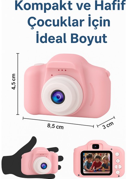 Çocuk Fotoğraf Makinesi – Hd Ekranlı, Şarjlı, Hediye Kablo ve Askı Dahil Hediye Setli fırsatları