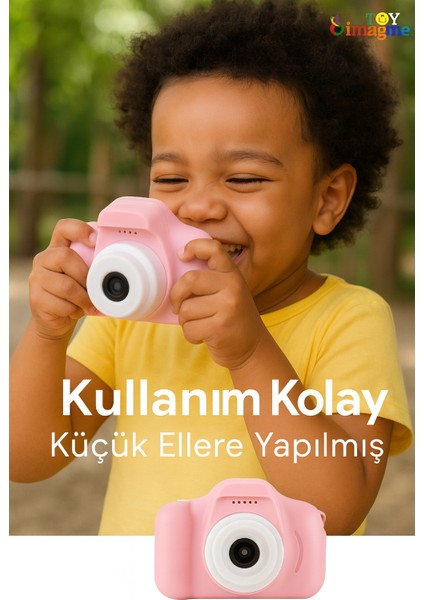 Çocuk Fotoğraf Makinesi – Hd Ekranlı, Şarjlı, Hediye Kablo ve Askı Dahil Hediye Setli indirimleri