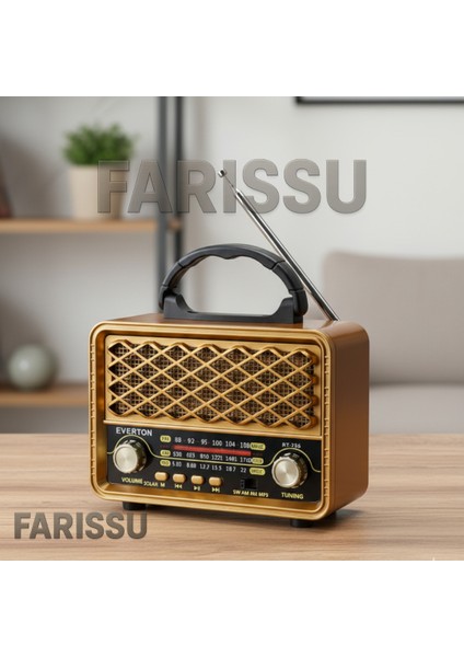 Everton RT-735 Retro Tasarım Güneş Enerjili Bluetooth Usb/tf Mp3 Fm/am/sw Radyo fiyatları